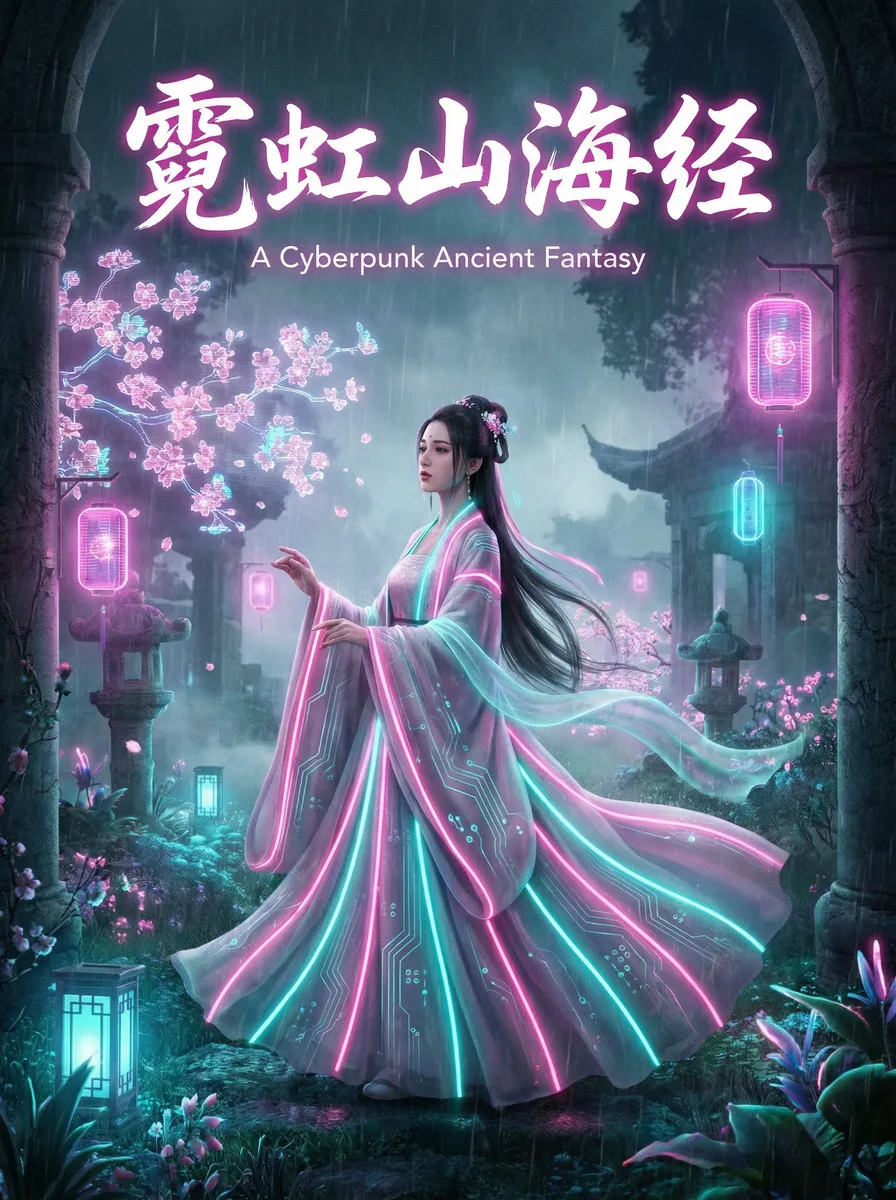 草莓100电影 古风奇缘短剧 - 霓虹山海经海报